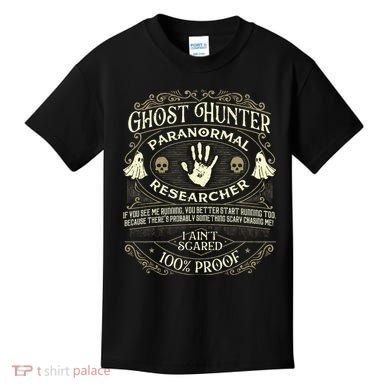 Ghost Hunter Ghost Hunting Halloween Paranormal Activity Kids T-Shirt