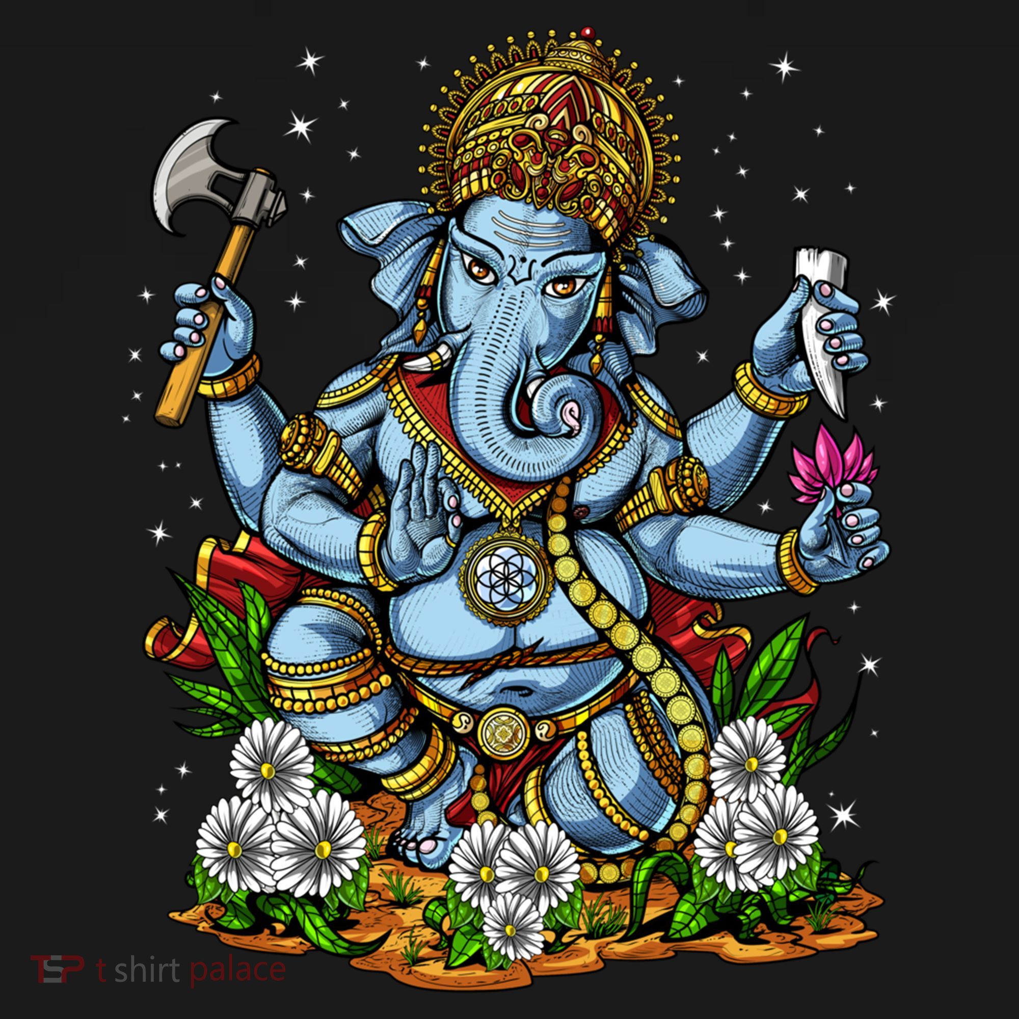 Ganesha Hindu God Elephant Spiritual Yoga Meditation Hippie Gift Women's Hoodie