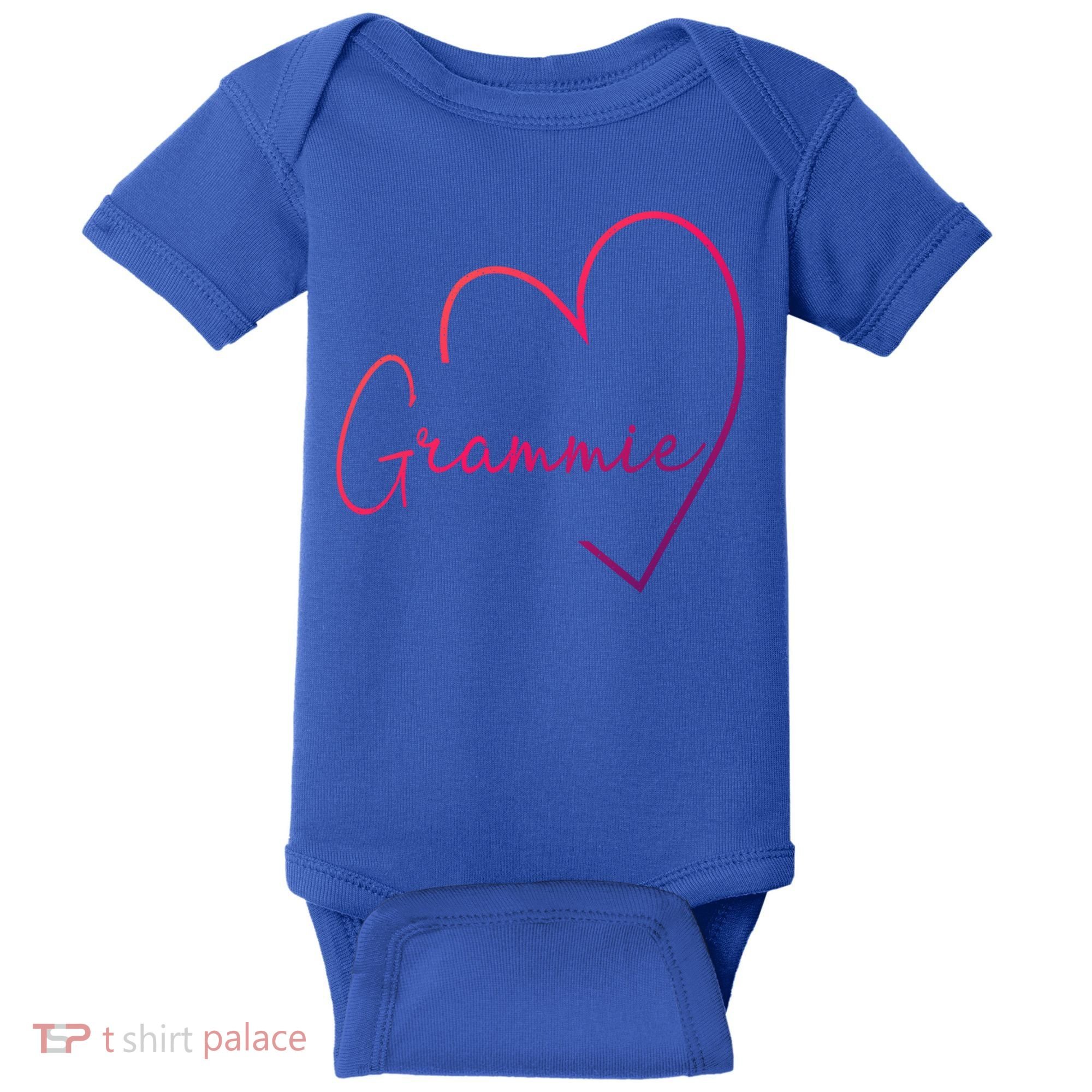Grammie Heart Grandma Christmas MotherS Day Meaningful Gift Baby Bodysuit