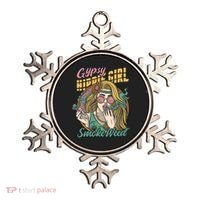 Gypsy Hippie Girl Smoke Weed Retro Ornament thumb 0