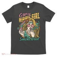 Gypsy Hippie Girl Smoke Weed Retro T-Shirt thumb 0