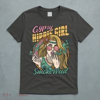 Gypsy Hippie Girl Smoke Weed Retro T-Shirt thumb 5
