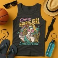 Gypsy Hippie Girl Smoke Weed Retro Tank Top thumb 4