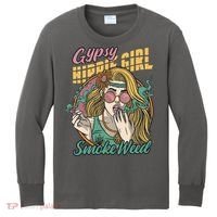 Gypsy Hippie Girl Smoke Weed Retro Kids Long Sleeve Shirt thumb 0