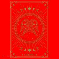 Gemini Horoscope Gemini Art Tee May June Birthday Gemini Santa Hat thumb 1