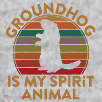 Ground Hog Is My Spirit Animal Gift Silhouette Groundhog Day The Baniff Cuffed Pom Beanie thumb 2