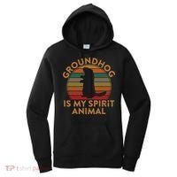 Ground Hog Is My Spirit Animal Gift Silhouette Groundhog Day Women's Hoodie thumb 0