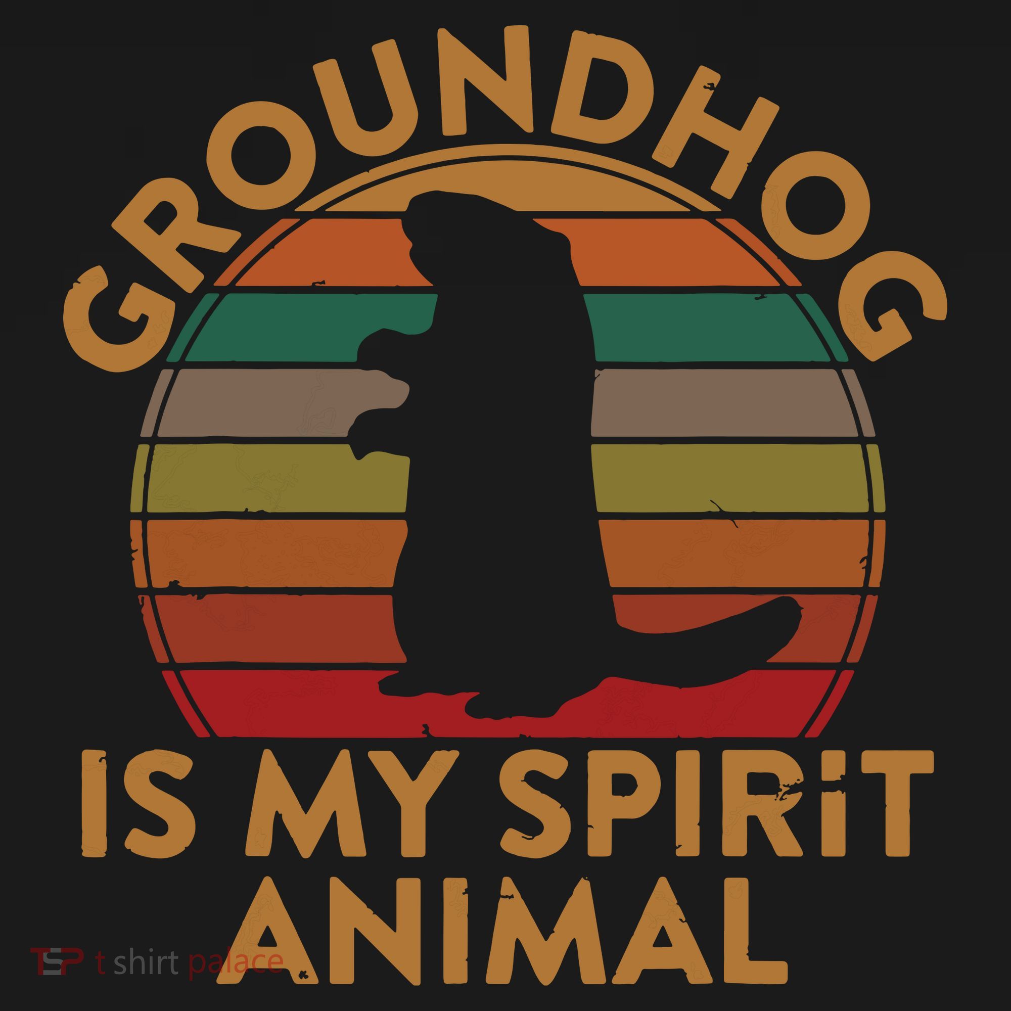 Ground Hog Is My Spirit Animal Gift Silhouette Groundhog Day Baby Long Sleeve Bodysuit