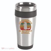 Ground Hog Is My Spirit Animal Gift Silhouette Groundhog Day 16oz Travel Tumbler thumb 0