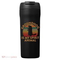 Ground Hog Is My Spirit Animal Gift Silhouette Groundhog Day 24oz Duet Stainless Steel Tumbler thumb 0