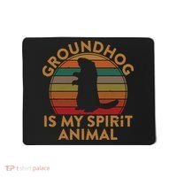 Ground Hog Is My Spirit Animal Gift Silhouette Groundhog Day Mousepad thumb 0