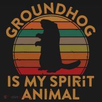 Ground Hog Is My Spirit Animal Gift Silhouette Groundhog Day Baby Bodysuit thumb 2