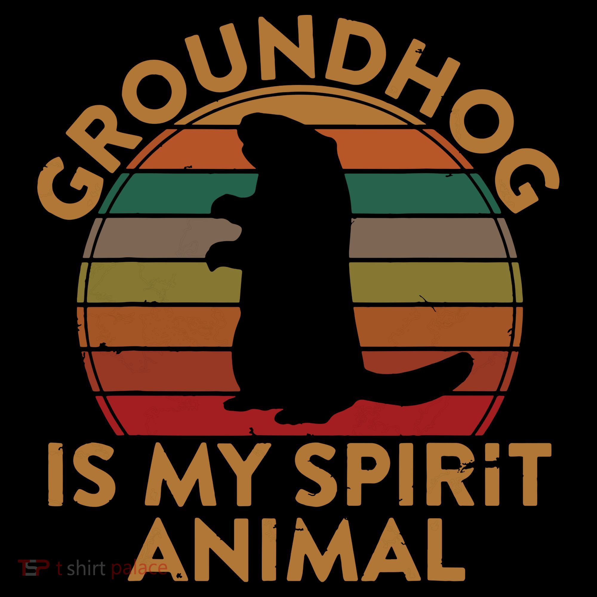 Ground Hog Is My Spirit Animal Gift Silhouette Groundhog Day Kids Colorblock Raglan Jersey