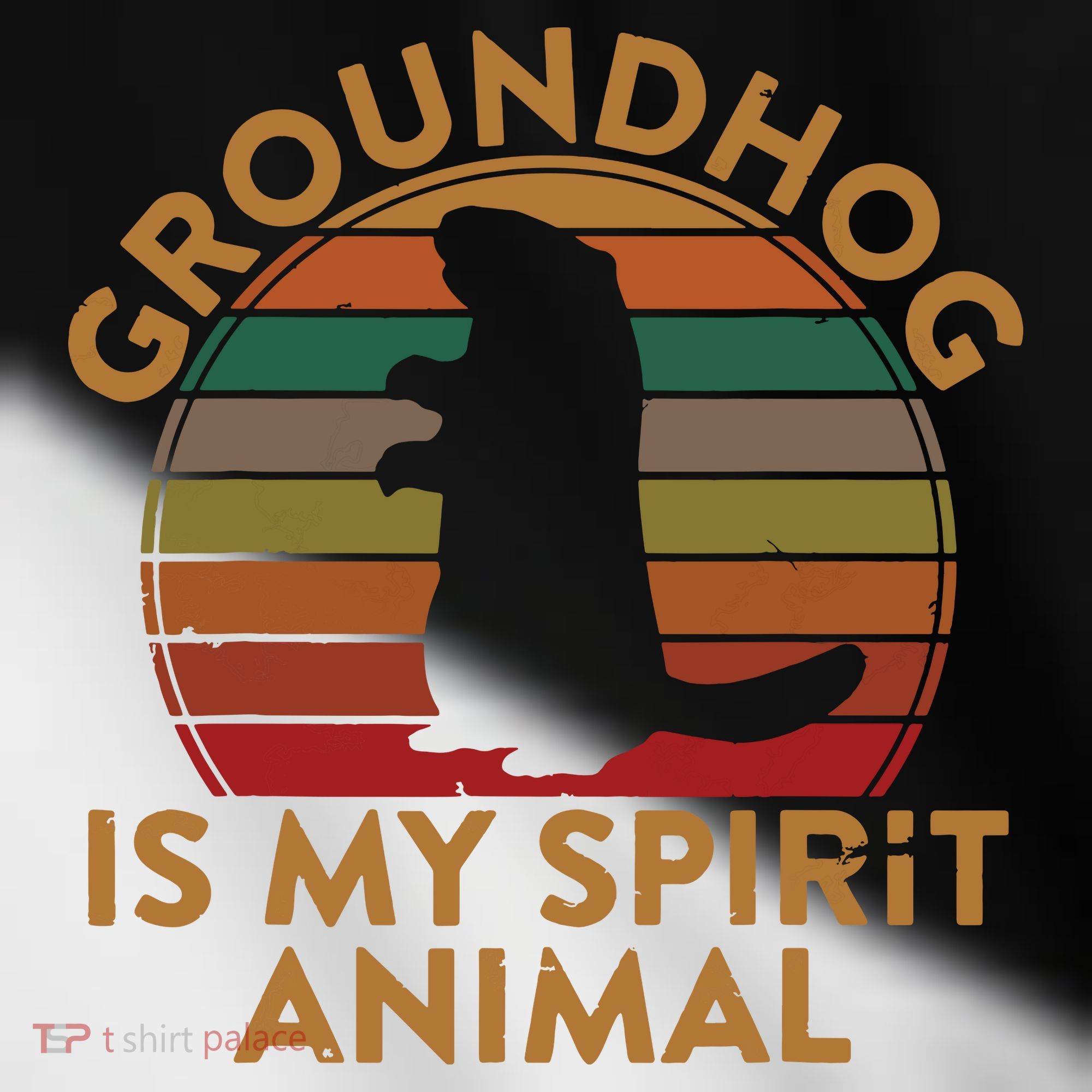 Ground Hog Is My Spirit Animal Gift Silhouette Groundhog Day Toddler Fine Jersey T-Shirt