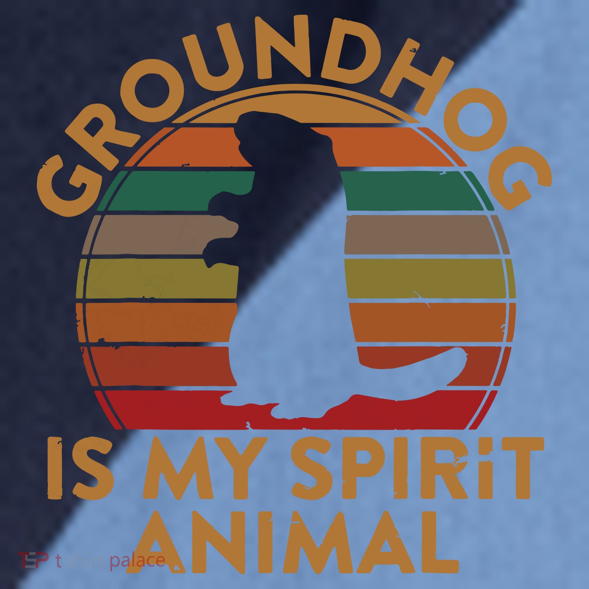 Ground Hog Is My Spirit Animal Gift Silhouette Groundhog Day Raglan Baseball Sleeve Shirt