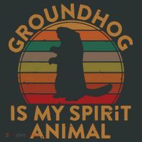 Ground Hog Is My Spirit Animal Gift Silhouette Groundhog Day Infant Baby Jersey Bodysuit thumb 2