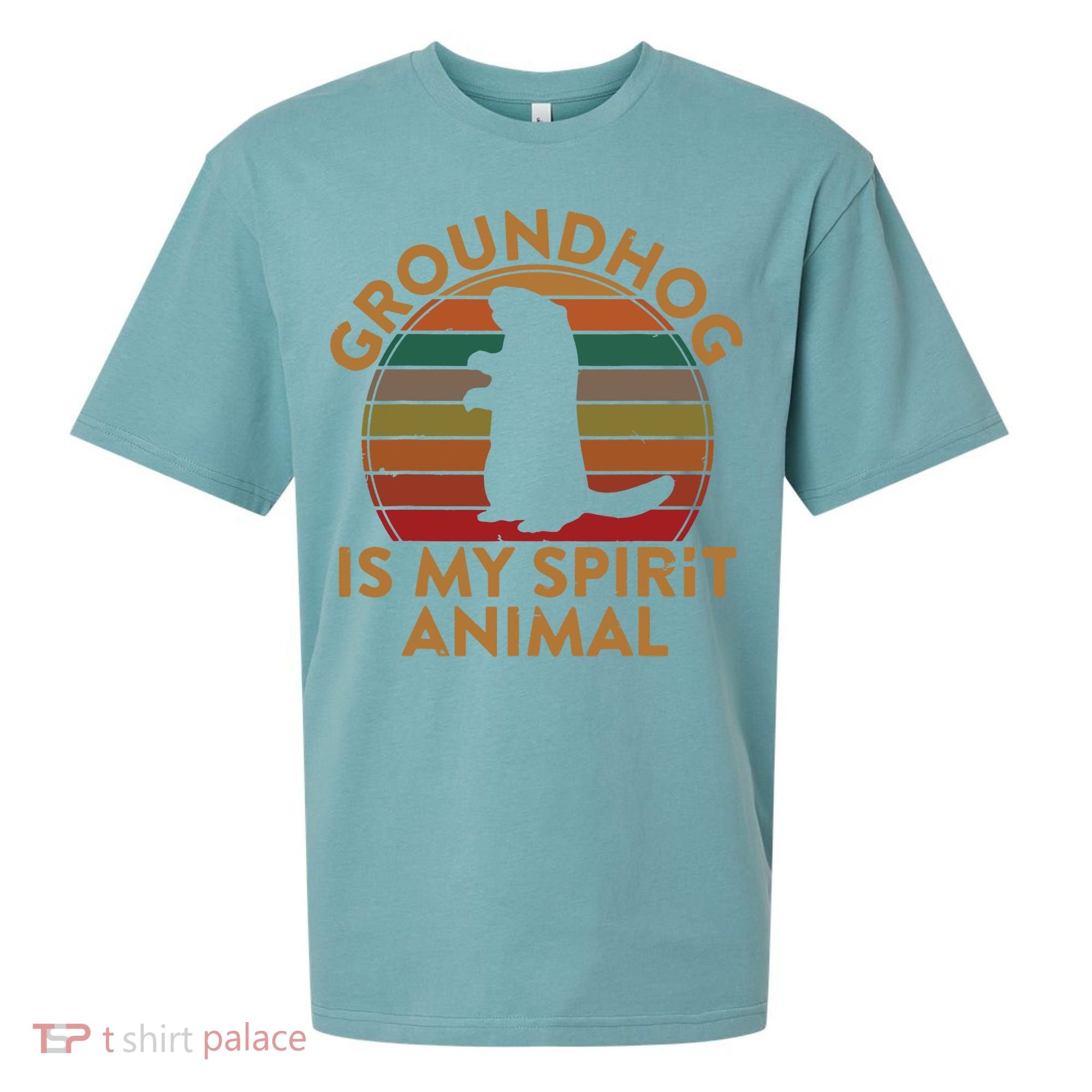 Ground Hog Is My Spirit Animal Gift Silhouette Groundhog Day Sueded Cloud Jersey T-Shirt