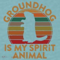 Ground Hog Is My Spirit Animal Gift Silhouette Groundhog Day Sueded Cloud Jersey T-Shirt thumb 2