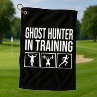 Ghost Hunter In Training For Paranormal Investigator Gift Golf Towel thumb 1