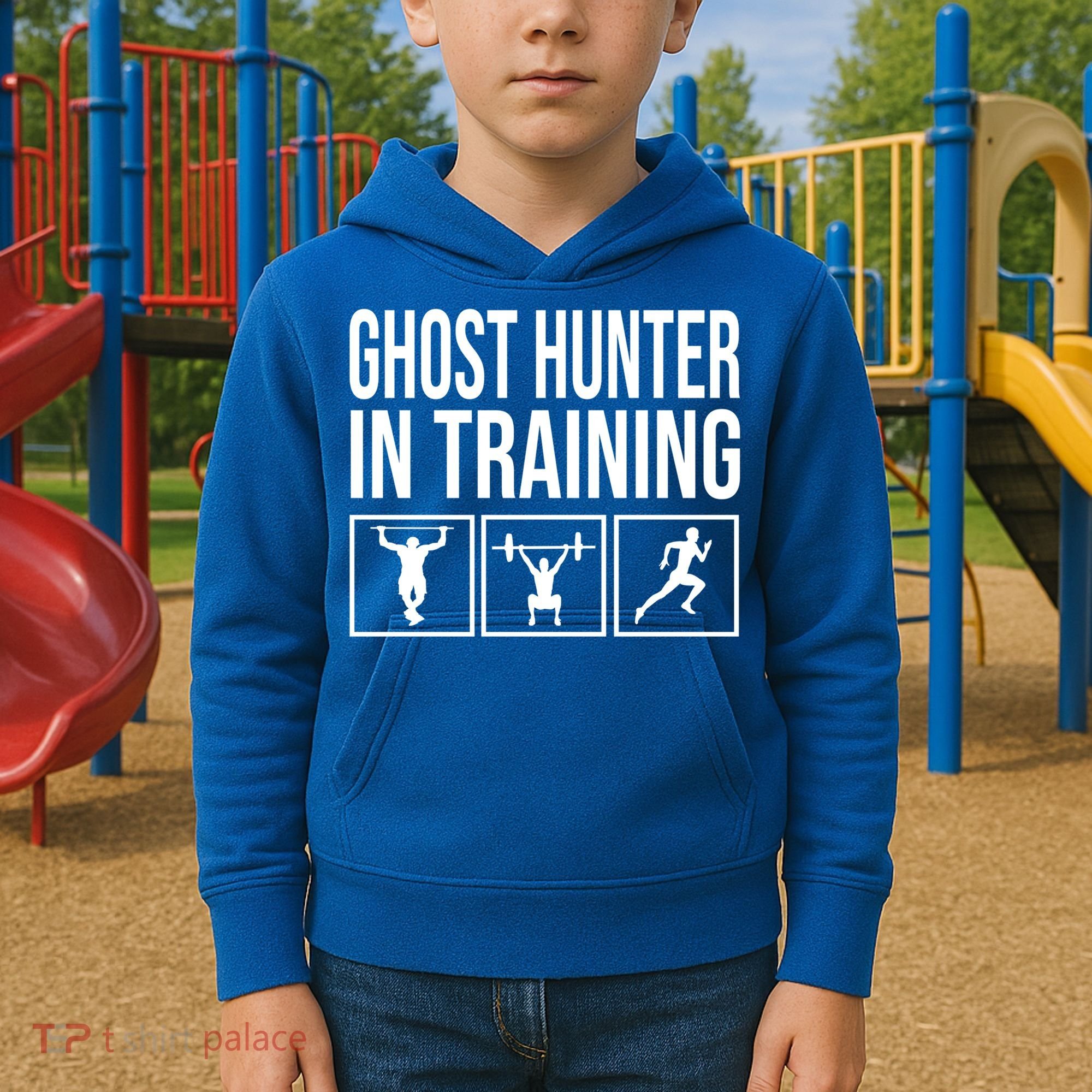 Ghost Hunter In Training For Paranormal Investigator Gift Kids Hoodie