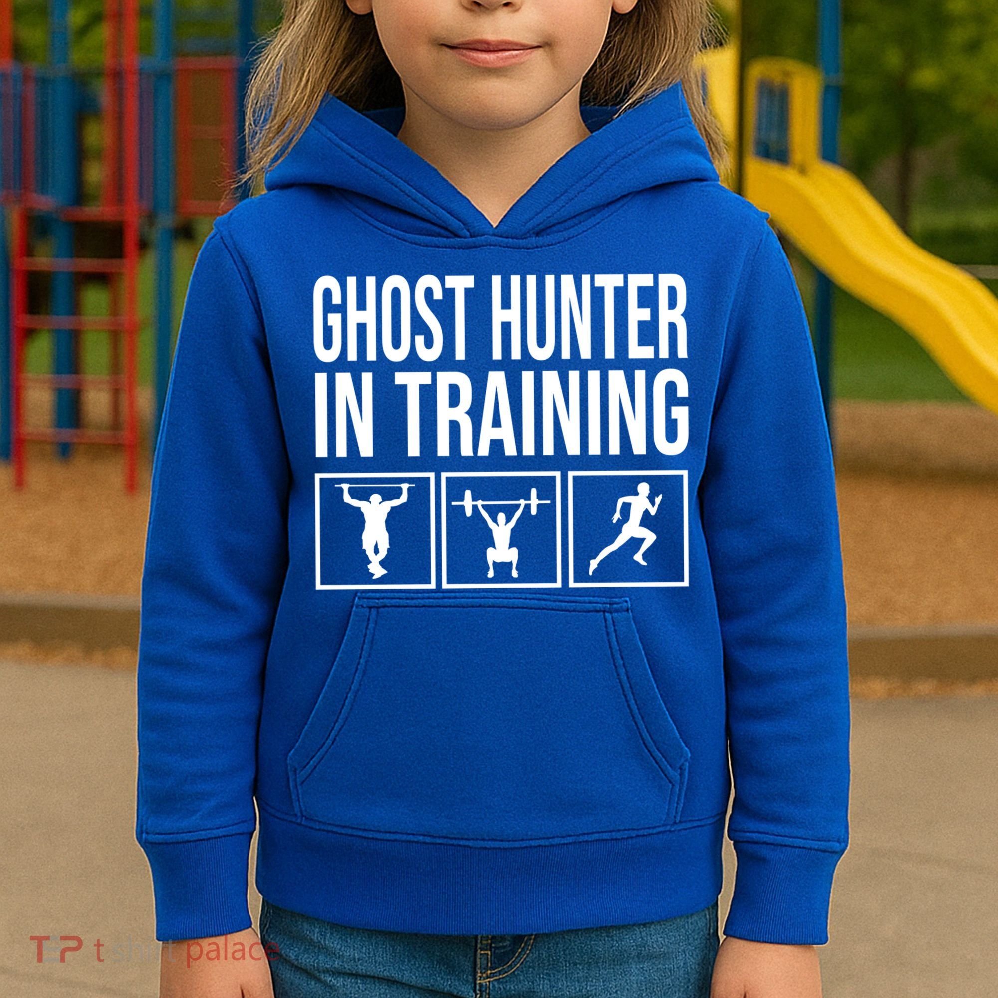 Ghost Hunter In Training For Paranormal Investigator Gift Kids Hoodie