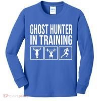 Ghost Hunter In Training For Paranormal Investigator Gift Kids Long Sleeve Shirt thumb 0
