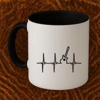 Guitar Heartbeat Instrut Gift Cute Gift Coffee Mug thumb 2