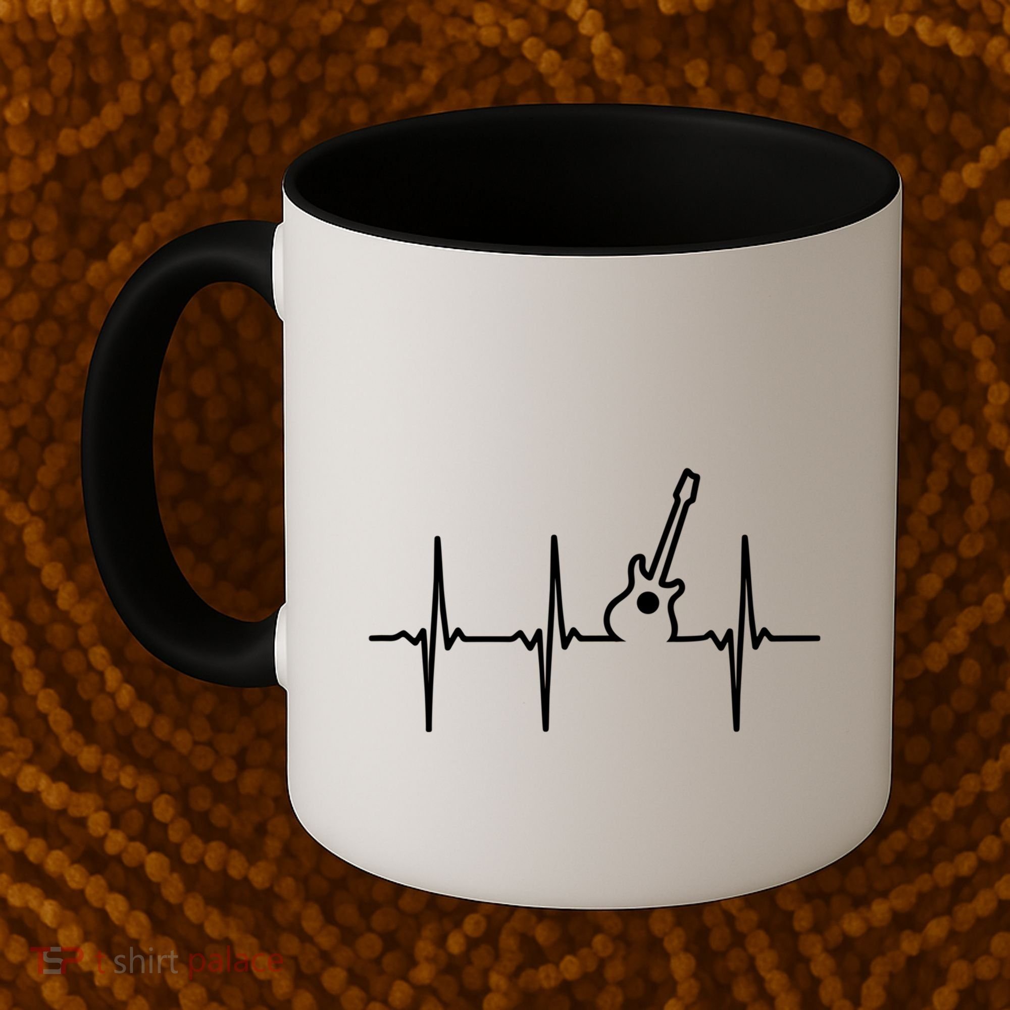 Guitar Heartbeat Instrut Gift Cute Gift Coffee Mug