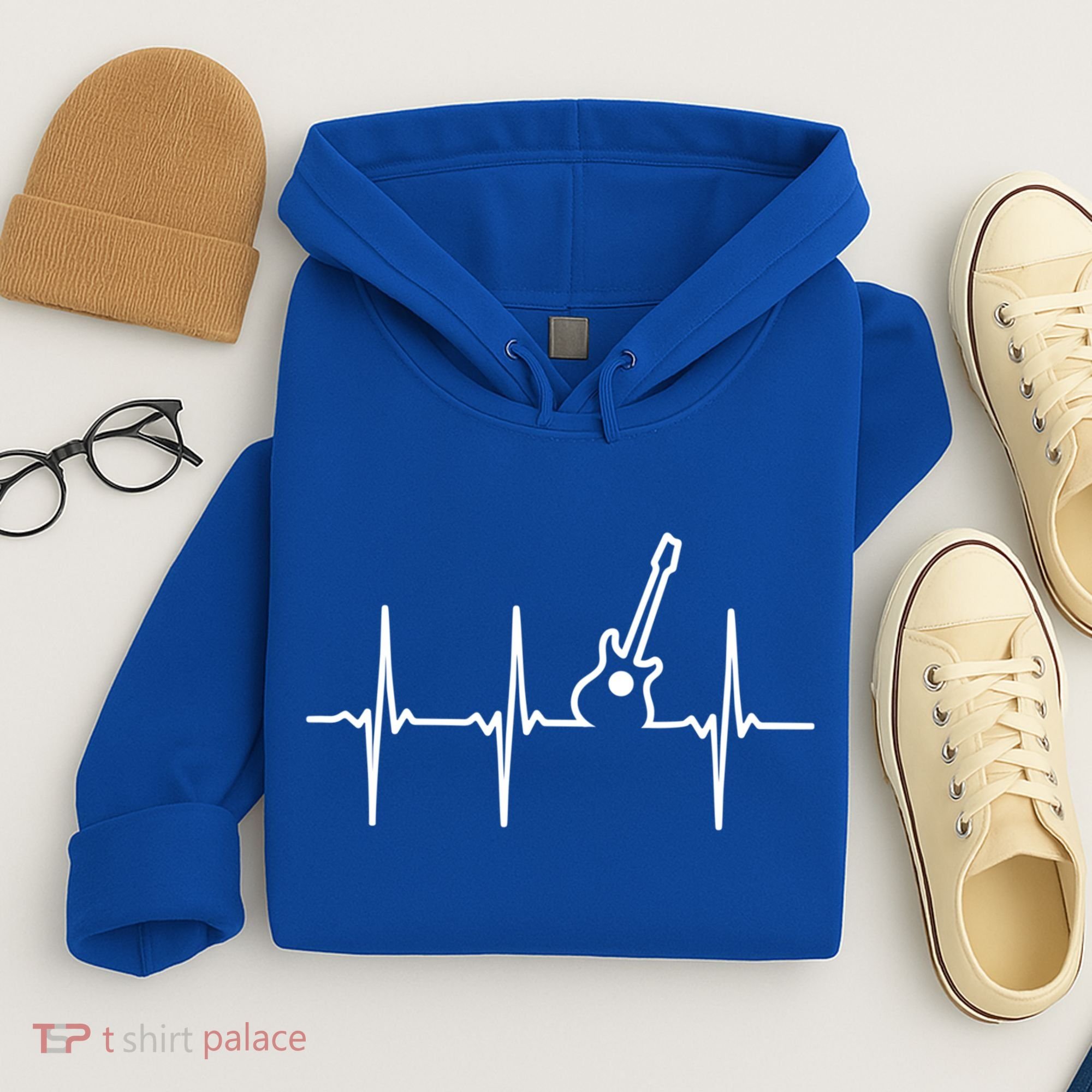 Guitar Heartbeat Instrut Gift Cute Gift Hoodie