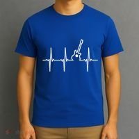 Guitar Heartbeat Instrut Gift Cute Gift T-Shirt thumb 3