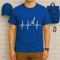 Guitar Heartbeat Instrut Gift Cute Gift T-Shirt thumb 6