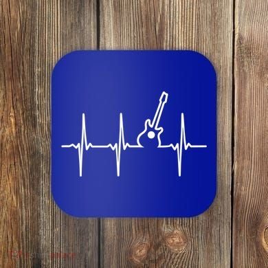 Guitar Heartbeat Instrut Gift Cute Gift Coaster