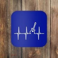 Guitar Heartbeat Instrut Gift Cute Gift Coaster thumb 0