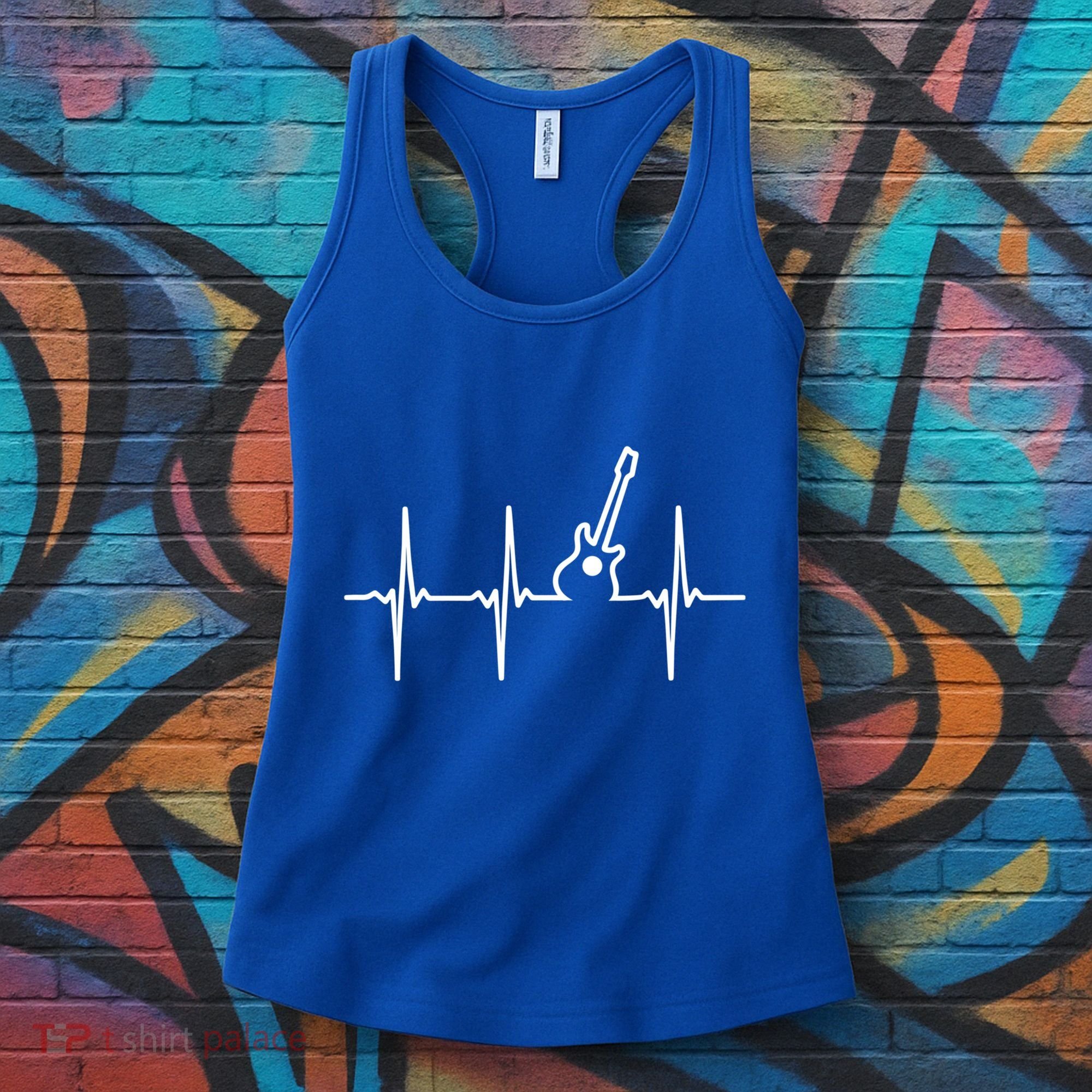 Guitar Heartbeat Instrut Gift Cute Gift Women's Tank Top