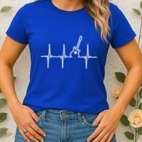 Guitar Heartbeat Instrut Gift Cute Gift Women's T-Shirt thumb 2