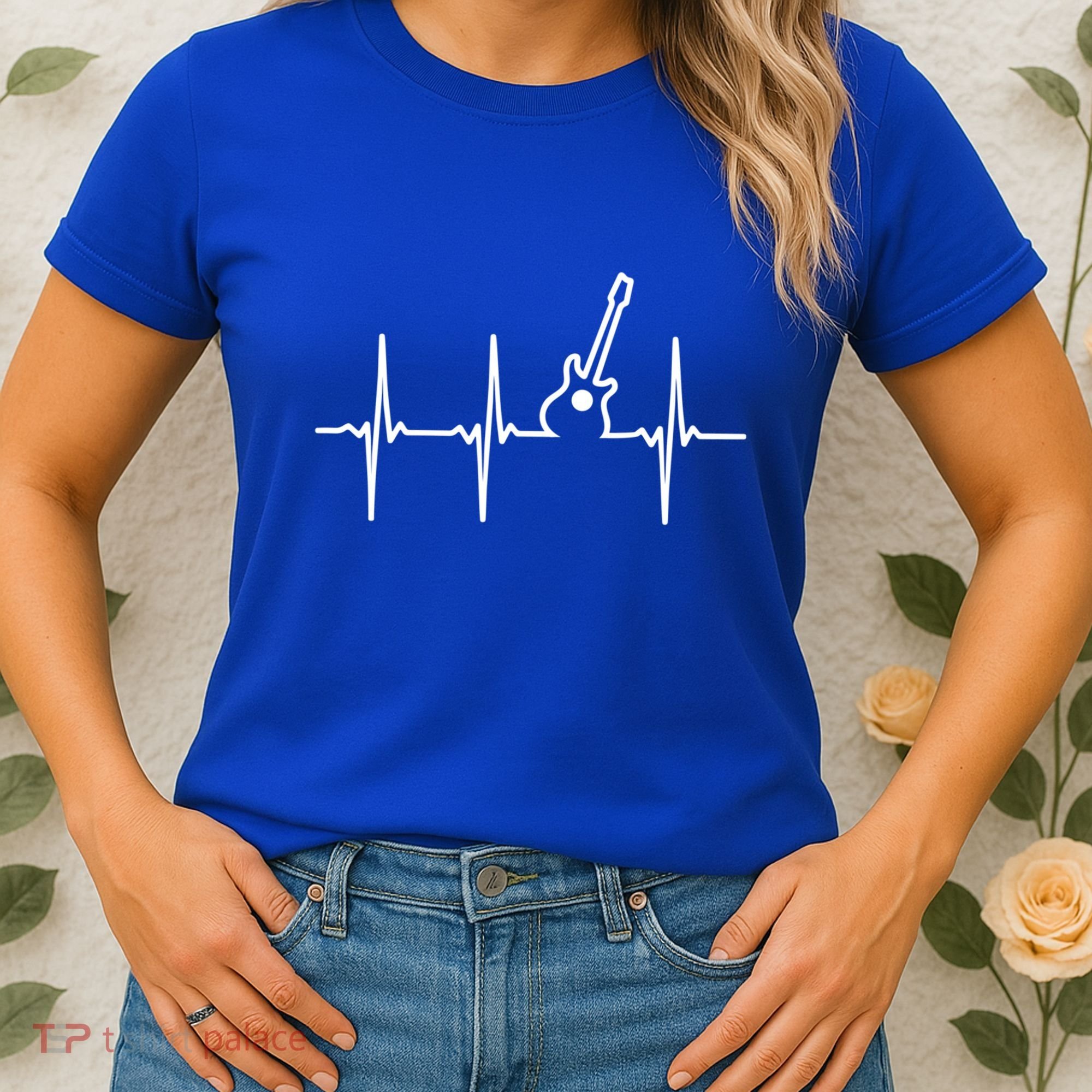 Guitar Heartbeat Instrut Gift Cute Gift Women's T-Shirt