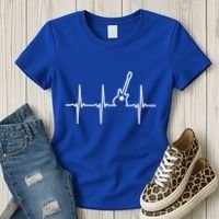 Guitar Heartbeat Instrut Gift Cute Gift Women's T-Shirt thumb 3