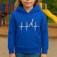 Guitar Heartbeat Instrut Gift Cute Gift Kids Hoodie thumb 3