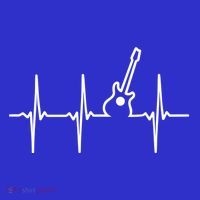 Guitar Heartbeat Instrut Gift Cute Gift Kids Long Sleeve Shirt thumb 2