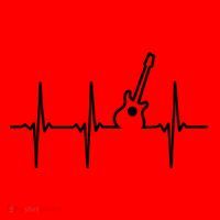 Guitar Heartbeat Instrut Gift Cute Gift Santa Hat thumb 1