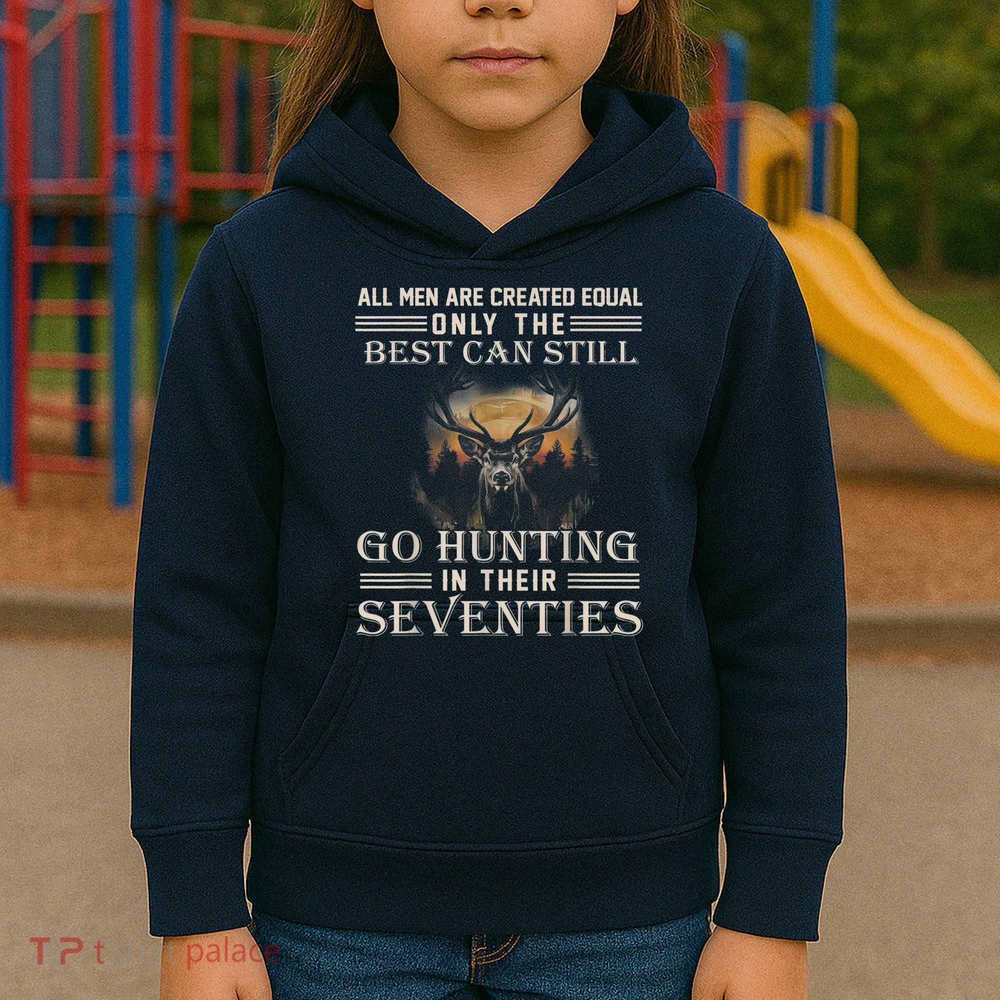 Go Hunting In Their Seventies Kids Hoodie