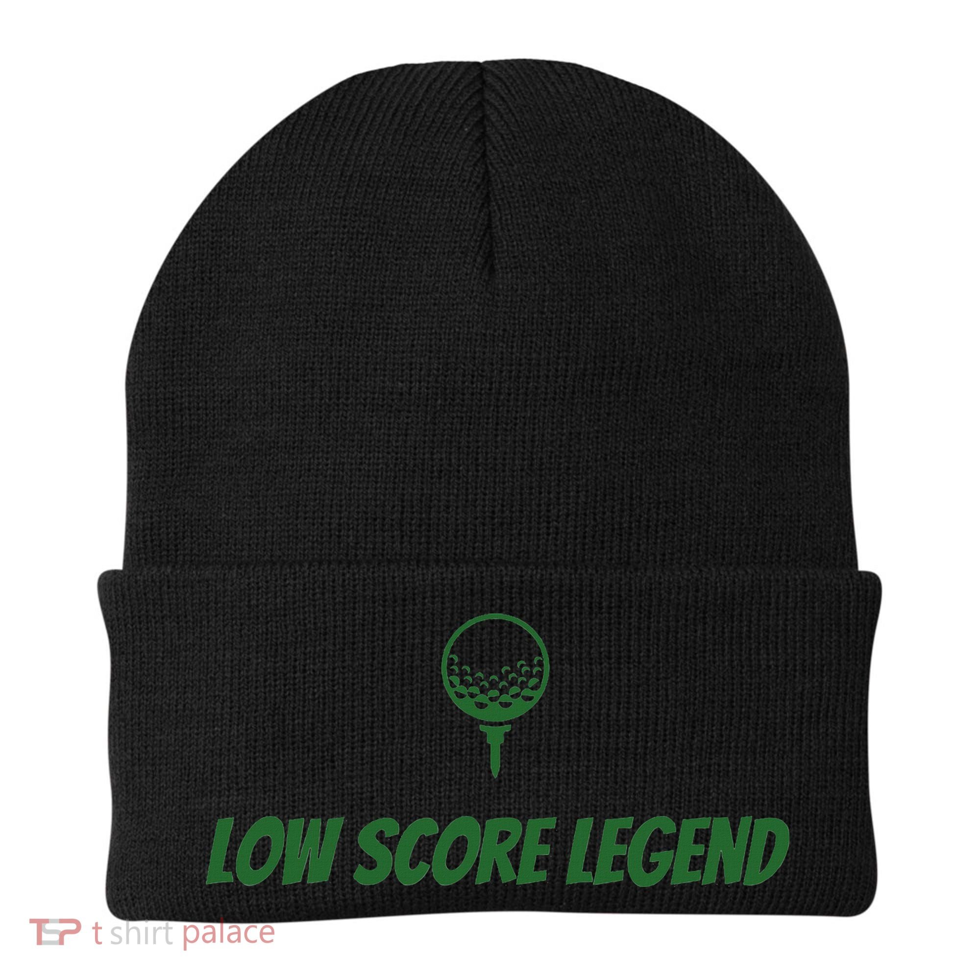 Golf Humor, Low Score Legend, Green Golf Beanie