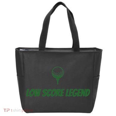 Golf Humor, Low Score Legend, Green Golf Tote Bag
