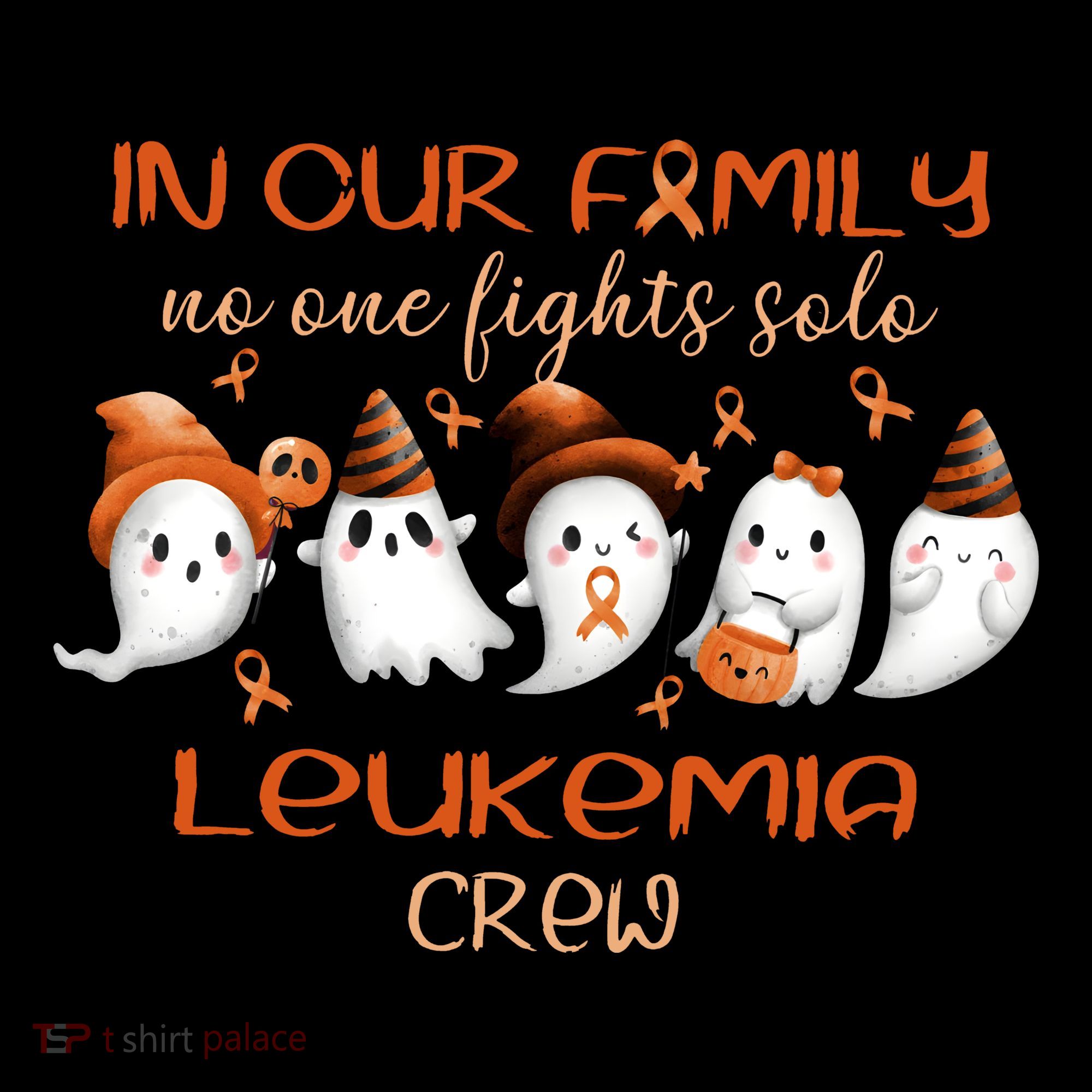 Ghost Halloween Leukemia Cancer No One Fights Solo Leukemia Crew Coffee Mug