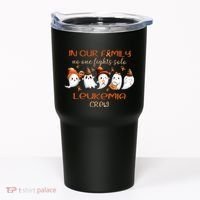 Ghost Halloween Leukemia Cancer No One Fights Solo Leukemia Crew Tumbler thumb 0