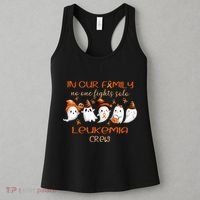 Ghost Halloween Leukemia Cancer No One Fights Solo Leukemia Crew Women's Tank Top thumb 3