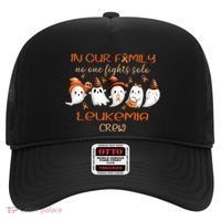 Ghost Halloween Leukemia Cancer No One Fights Solo Leukemia Crew Hat thumb 0