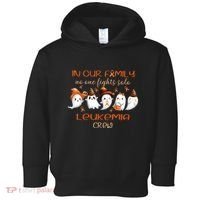 Ghost Halloween Leukemia Cancer No One Fights Solo Leukemia Crew Toddler Hoodie thumb 0