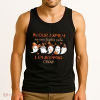 Ghost Halloween Leukemia Cancer No One Fights Solo Leukemia Crew Tank Top thumb 3