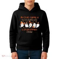 Ghost Halloween Leukemia Cancer No One Fights Solo Leukemia Crew Kids Hoodie thumb 4